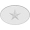 Ekena Millwork Standard Dalton Star Rosette With Rounded Edge, 7"W x 4 3/4"H x 3/4"P ROSP070X048X075DAL08 - alternate 4
